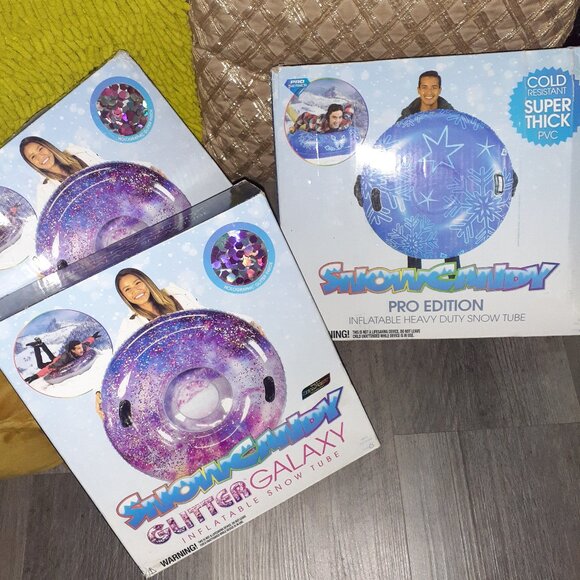 SNOW CANDY HEAVY DUTY INFLATABLE SNOW TUBES- NWOT+ FREE GIFT!! - Picture 1 of 10